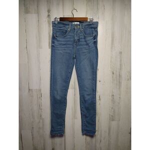 Ann Taylor LOFT Jeans Women's 26 / 2 Blue Denim Skinny Crop Raw Hem Jeans